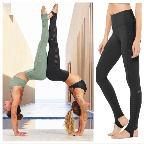 ALO Yoga Pants - ALO YOGA- Prism Airbrush Stirrup Leggings Yoga Workout Athletic Mesh
